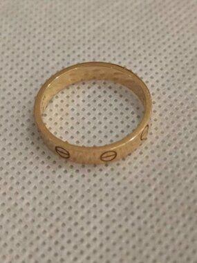 Cartier narrow rose gold ring, size 56, 18K gold Au750